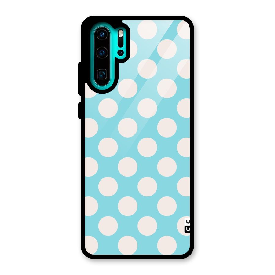 Pastel White Polka Dots Glass Back Case for Huawei P30 Pro