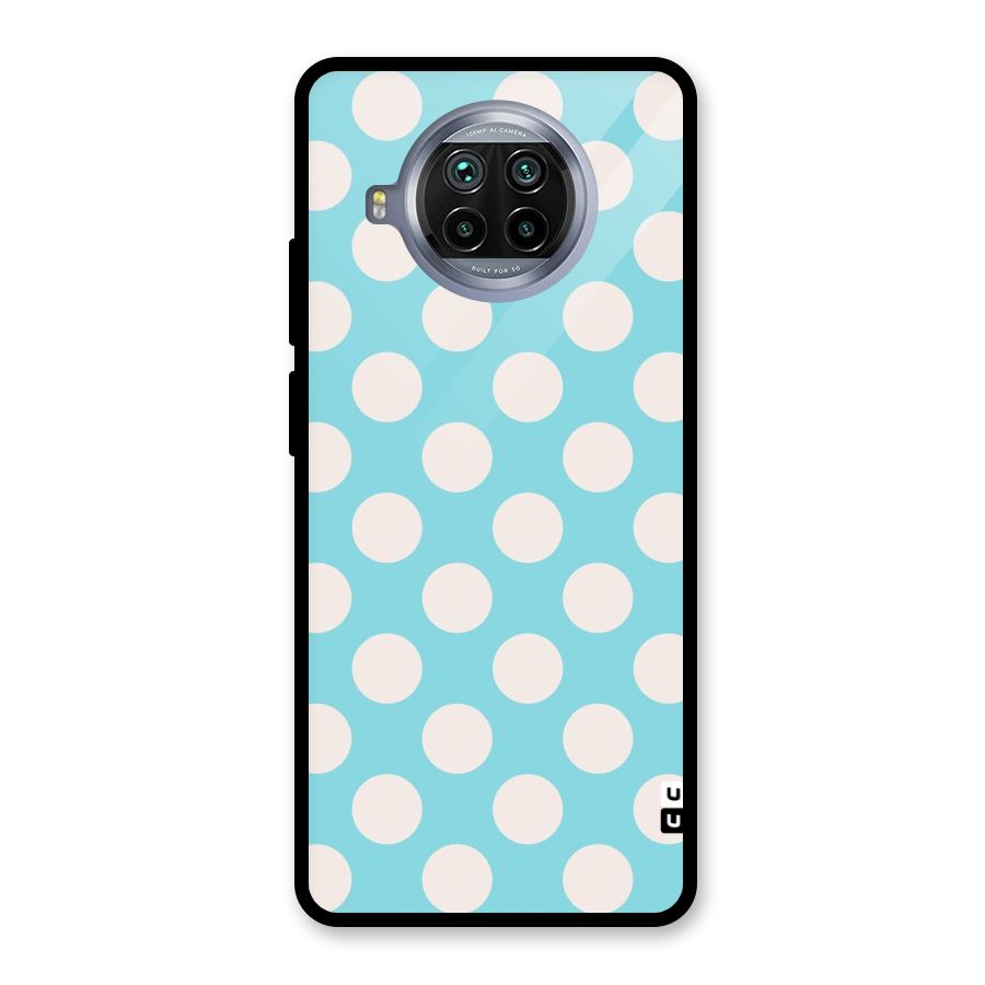 Pastel White Polka Dots Glass Back Case for Mi 10i