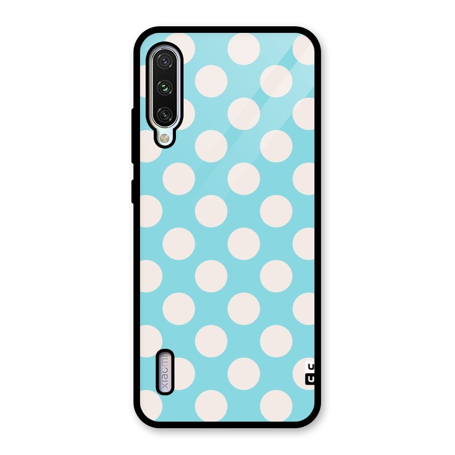 Pastel White Polka Dots Glass Back Case for Mi A3