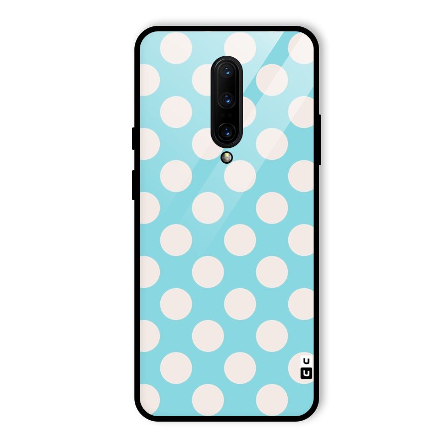 Pastel White Polka Dots Glass Back Case for OnePlus 7 Pro