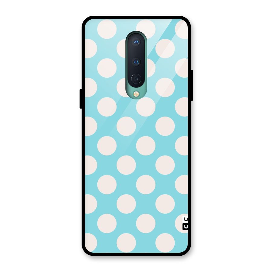 Pastel White Polka Dots Glass Back Case for OnePlus 8