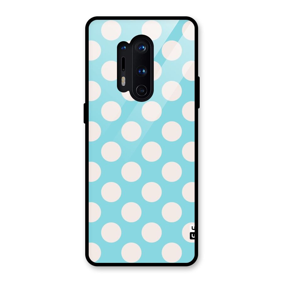 Pastel White Polka Dots Glass Back Case for OnePlus 8 Pro