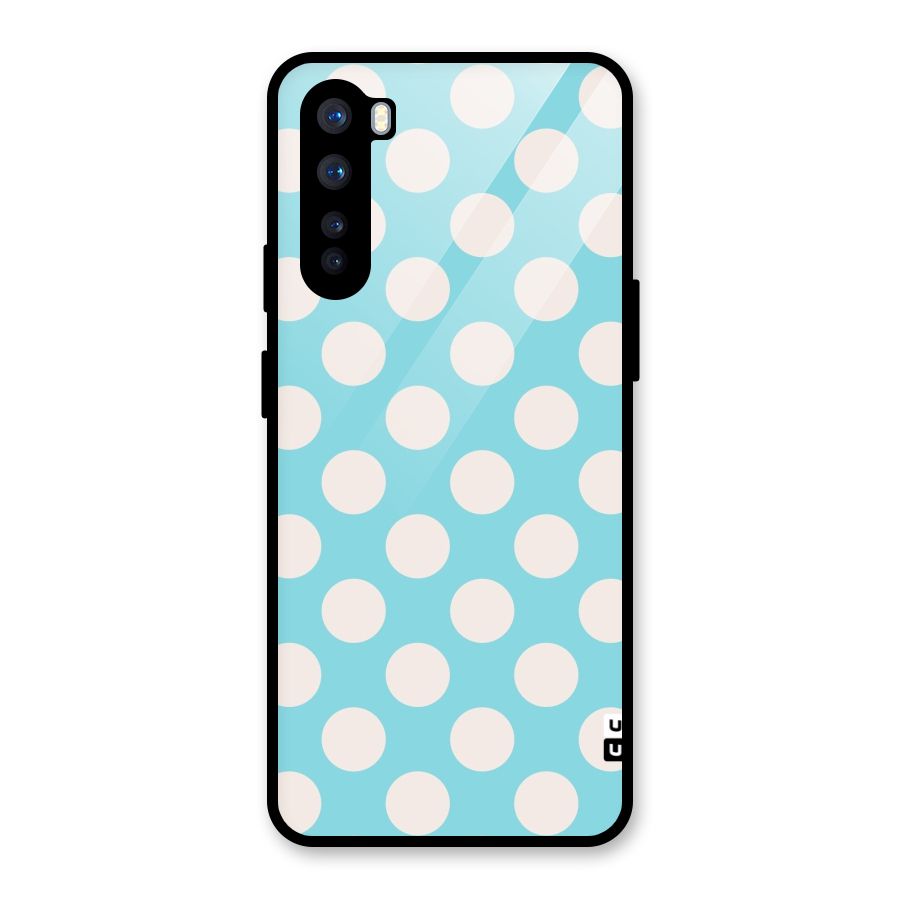 Pastel White Polka Dots Glass Back Case for OnePlus Nord