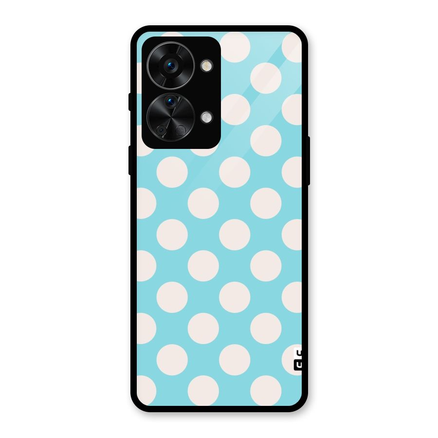Pastel White Polka Dots Glass Back Case for OnePlus Nord 2T