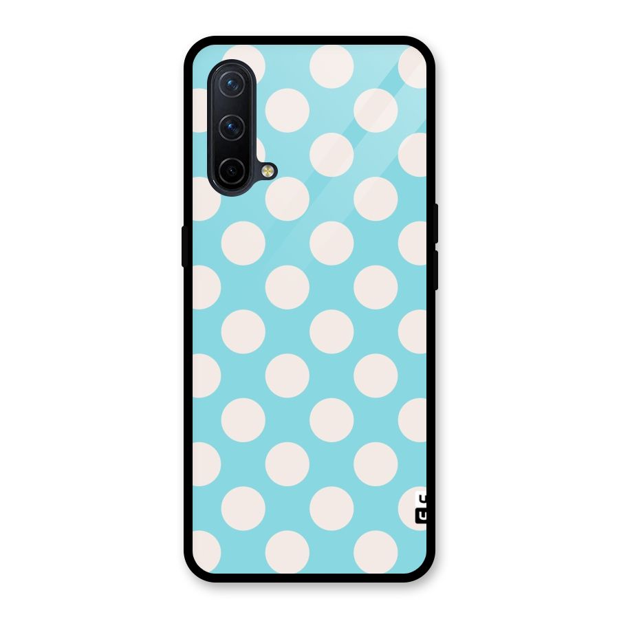 Pastel White Polka Dots Glass Back Case for OnePlus Nord CE 5G