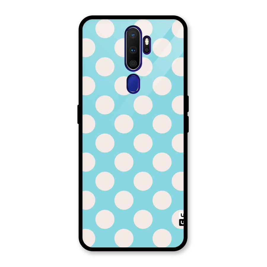 Pastel White Polka Dots Glass Back Case for Oppo A9 (2020)