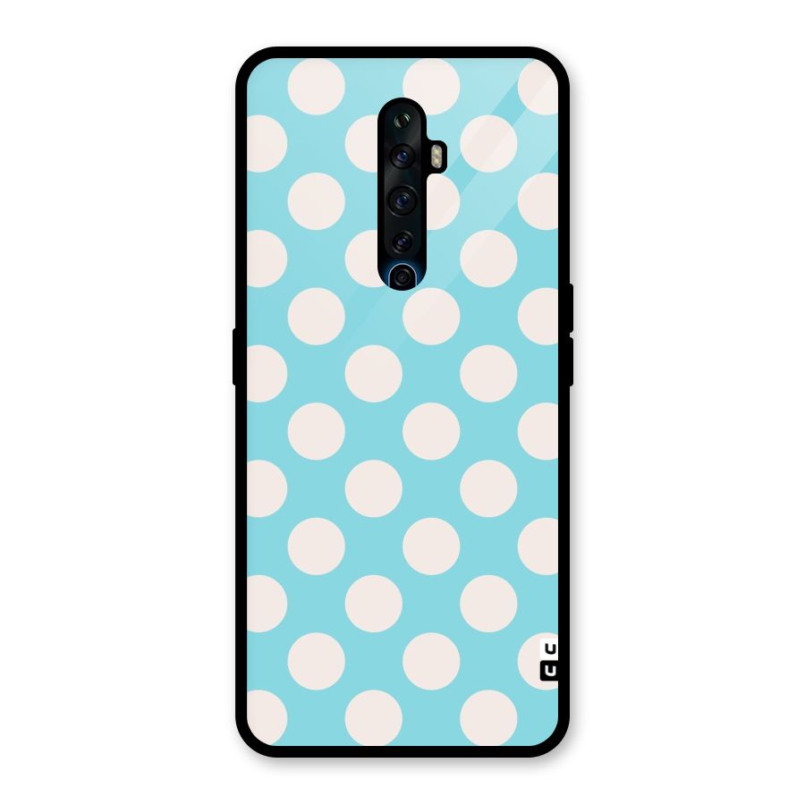 Pastel White Polka Dots Glass Back Case for Oppo Reno2 Z