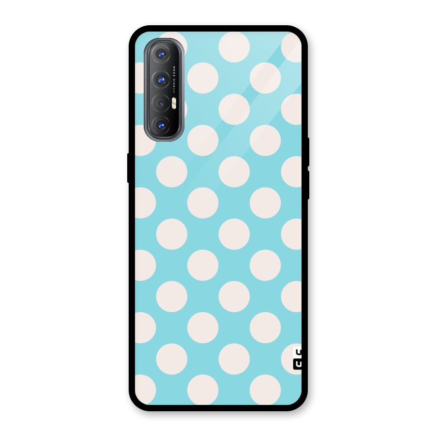 Pastel White Polka Dots Glass Back Case for Oppo Reno3 Pro