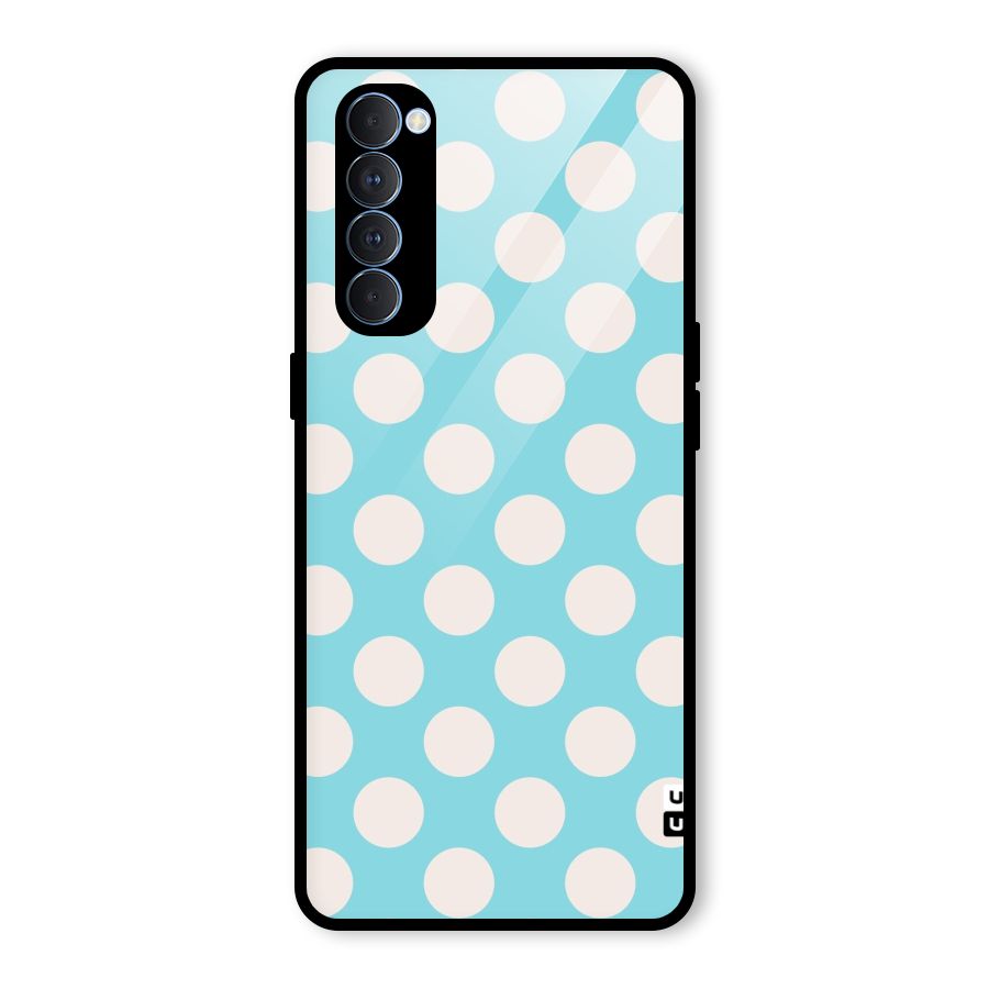 Pastel White Polka Dots Glass Back Case for Oppo Reno4 Pro