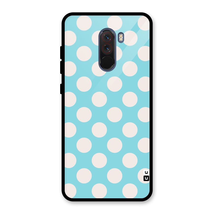 Pastel White Polka Dots Glass Back Case for Poco F1