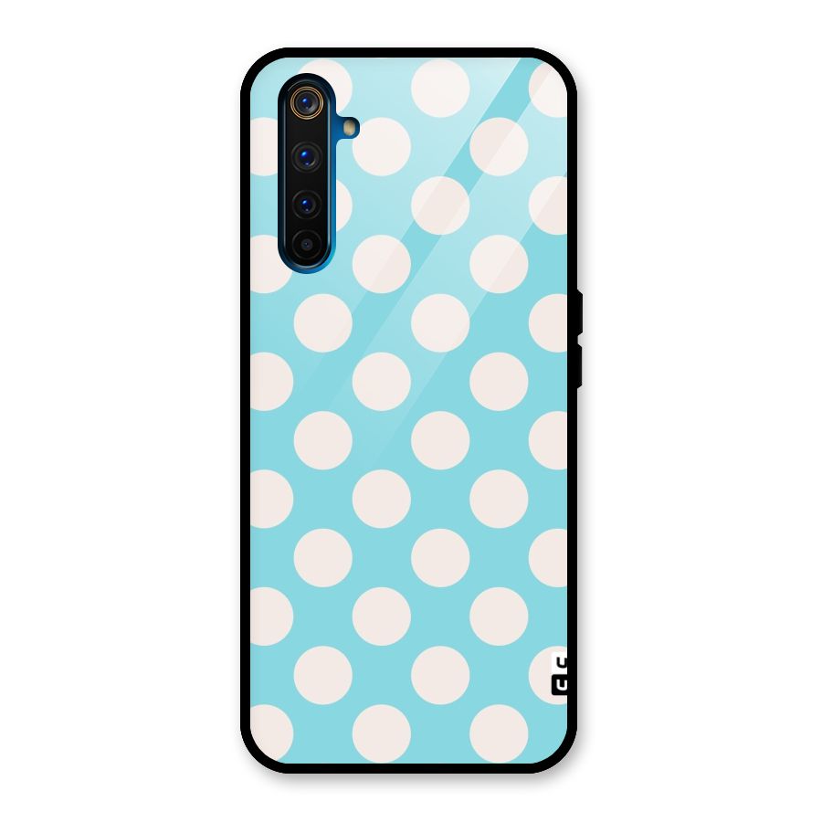 Pastel White Polka Dots Glass Back Case for Realme 6 Pro