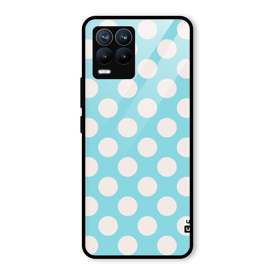 Pastel White Polka Dots Glass Back Case for Realme 8 Pro