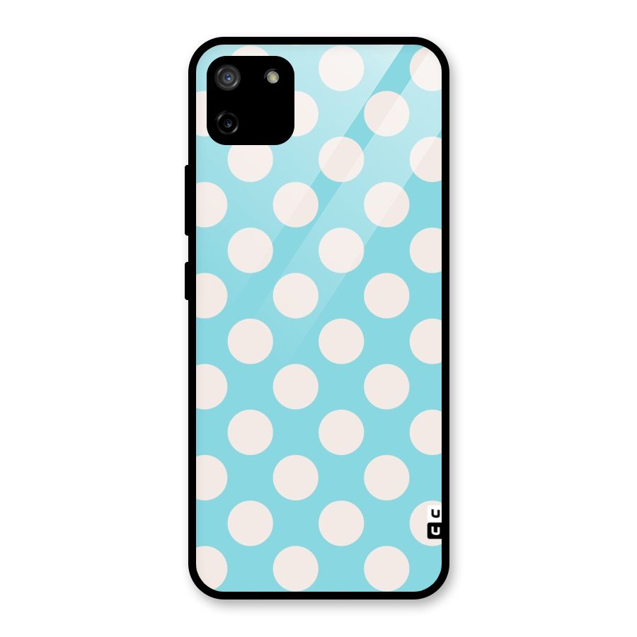 Pastel White Polka Dots Glass Back Case for Realme C11