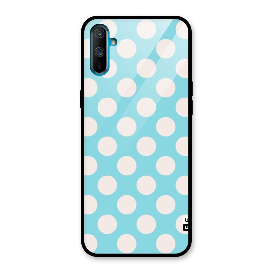 Pastel White Polka Dots Glass Back Case for Realme C3