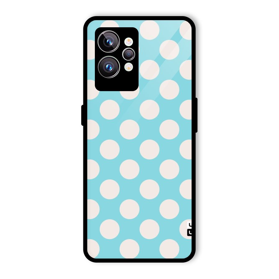 Pastel White Polka Dots Glass Back Case for Realme GT2 Pro