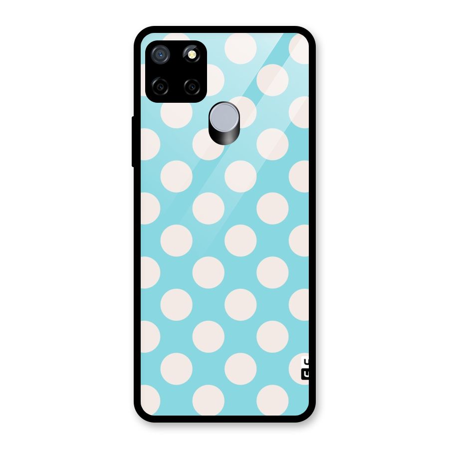 Pastel White Polka Dots Glass Back Case for Realme Narzo 20