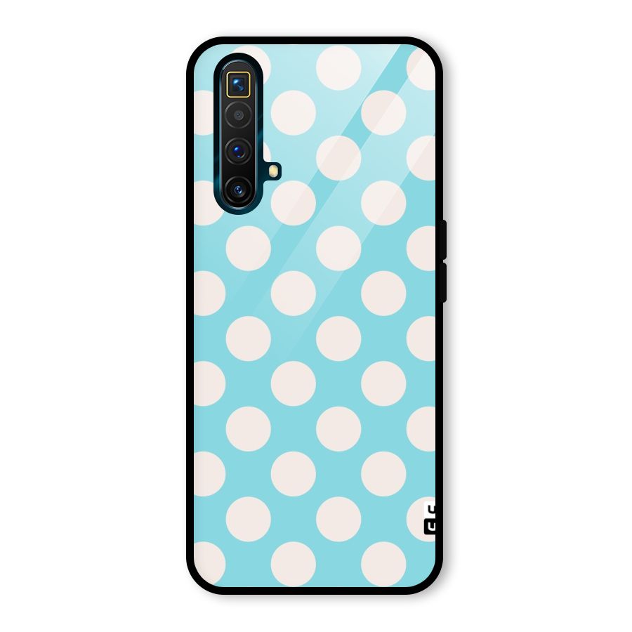 Pastel White Polka Dots Glass Back Case for Realme X3