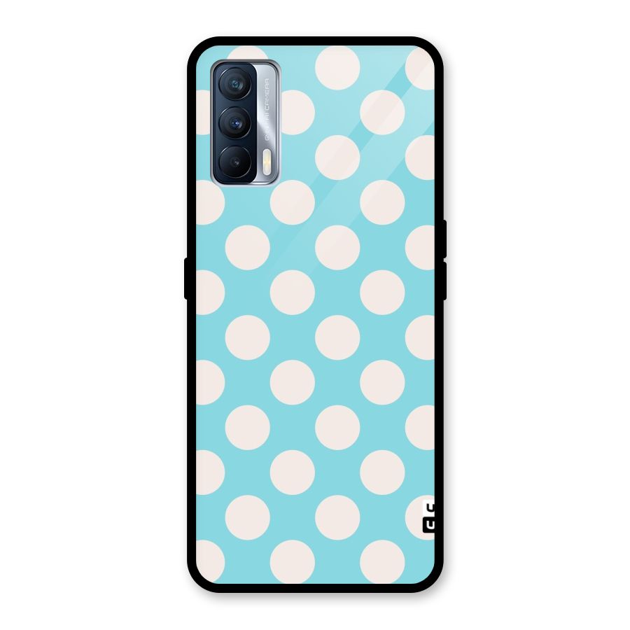 Pastel White Polka Dots Glass Back Case for Realme X7