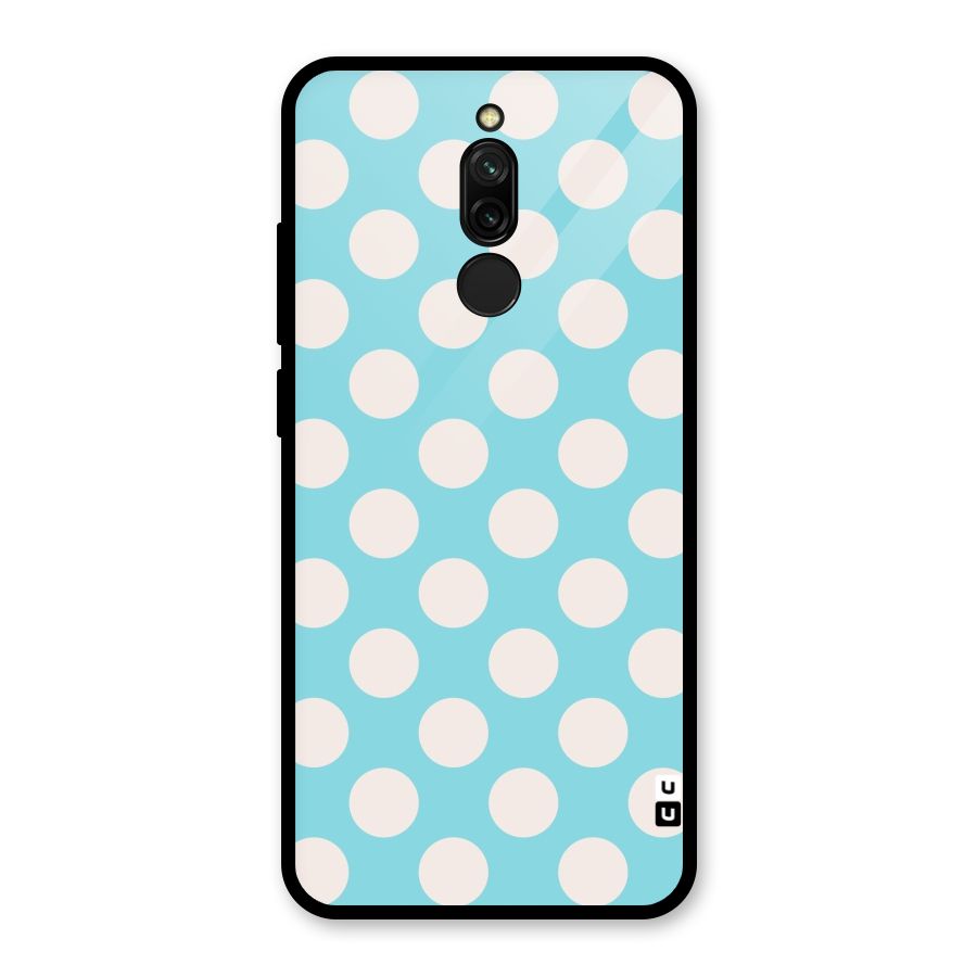 Pastel White Polka Dots Glass Back Case for Redmi 8