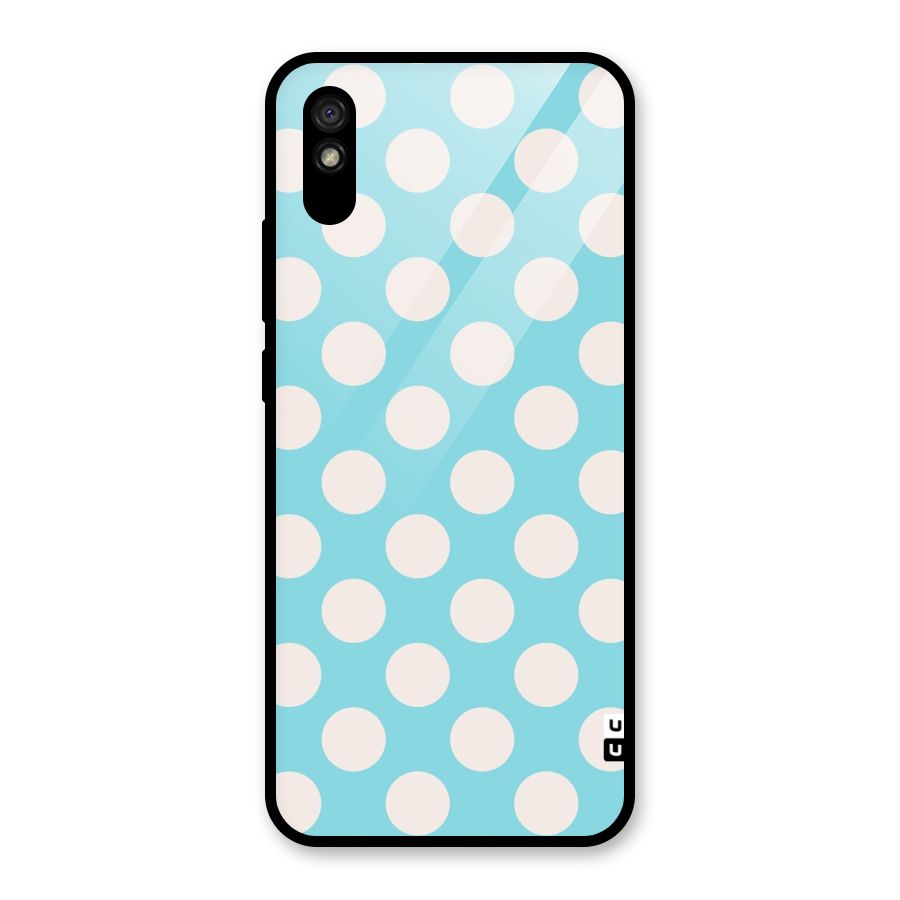 Pastel White Polka Dots Glass Back Case for Redmi 9A