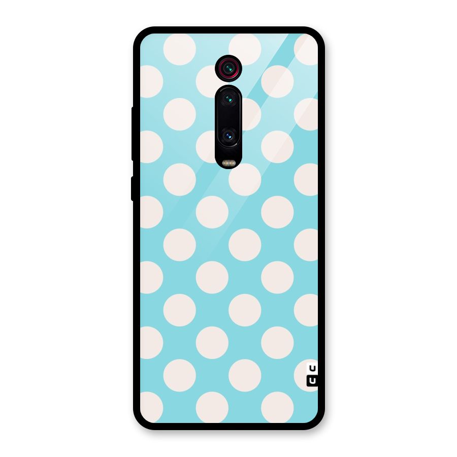 Pastel White Polka Dots Glass Back Case for Redmi K20