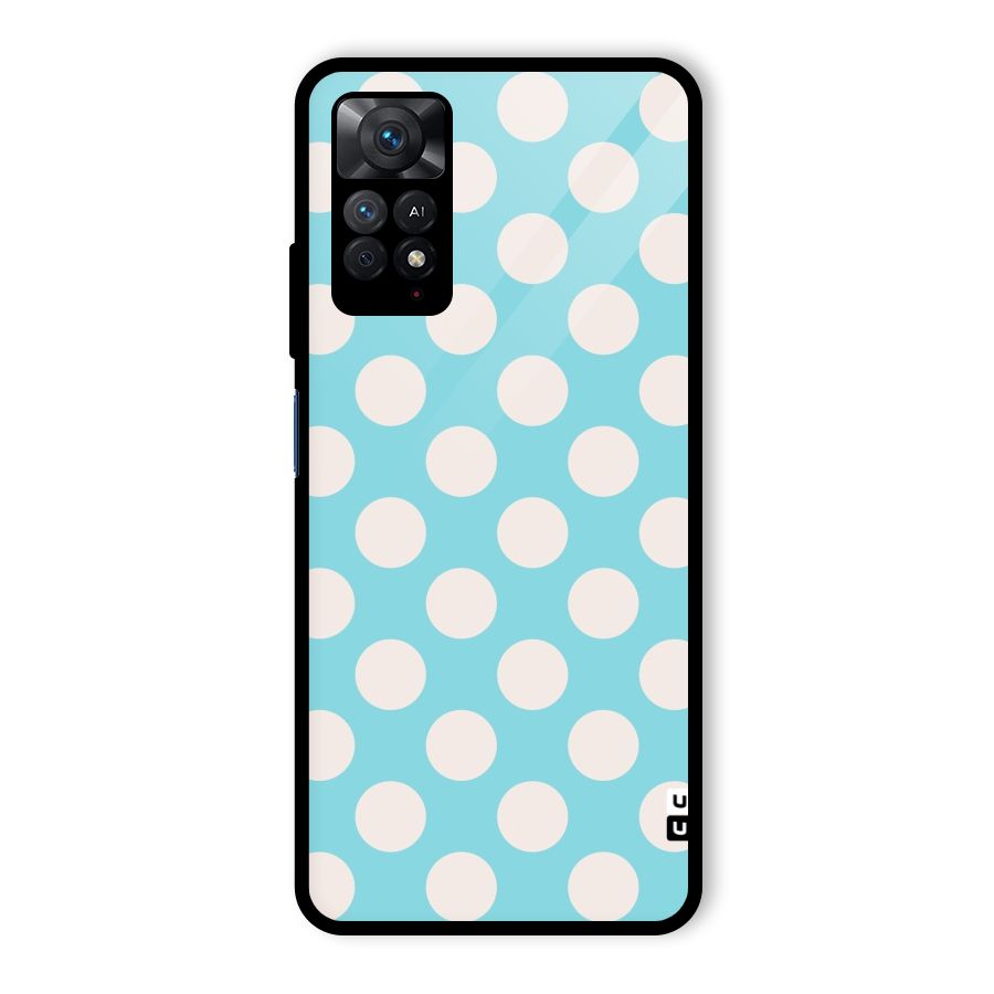 Pastel White Polka Dots Glass Back Case for Redmi Note 11 Pro Plus 5G