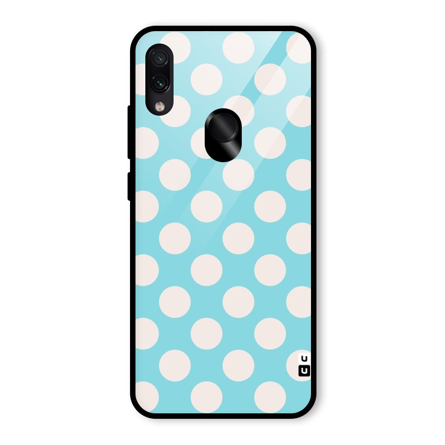 Pastel White Polka Dots Glass Back Case for Redmi Note 7