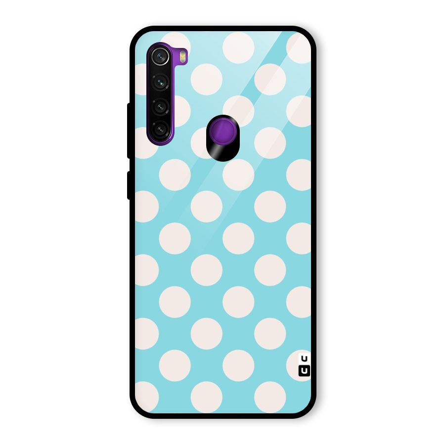 Pastel White Polka Dots Glass Back Case for Redmi Note 8