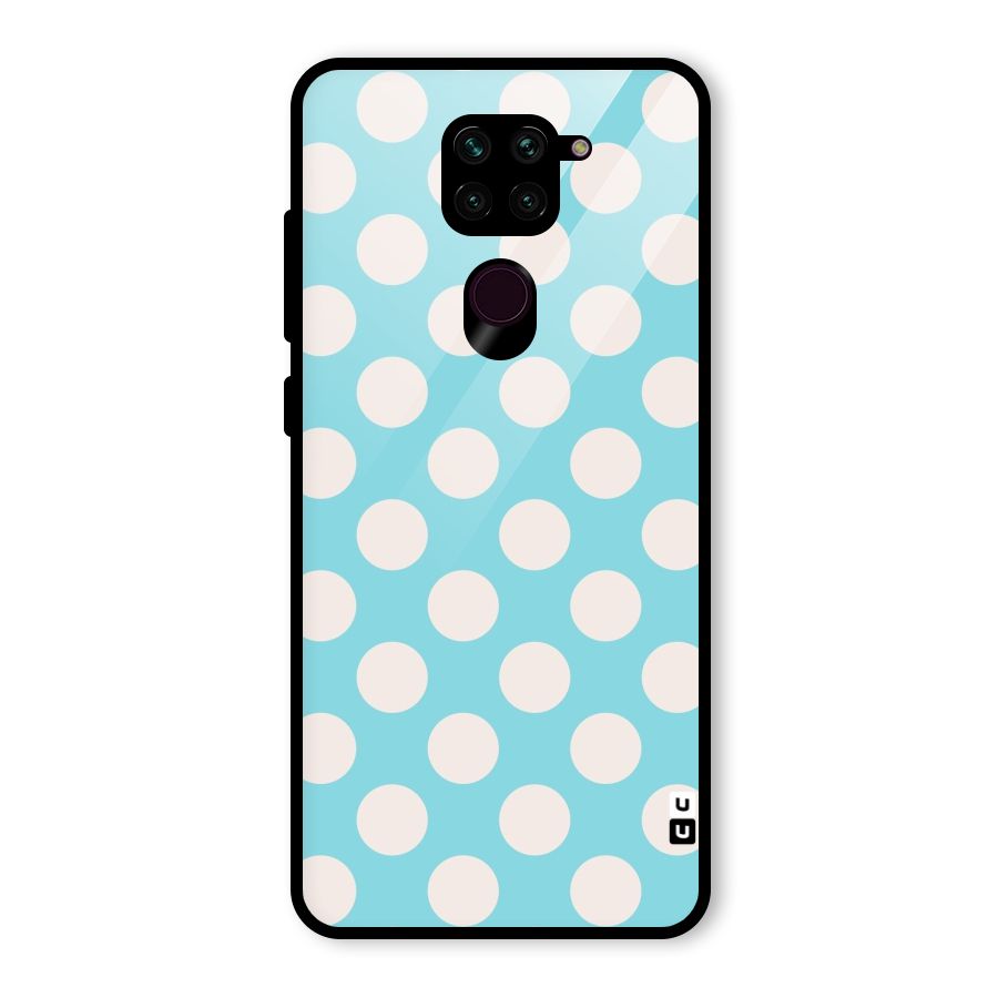 Pastel White Polka Dots Glass Back Case for Redmi Note 9