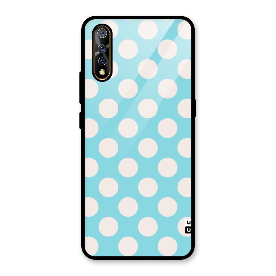 Pastel White Polka Dots Glass Back Case for Vivo S1
