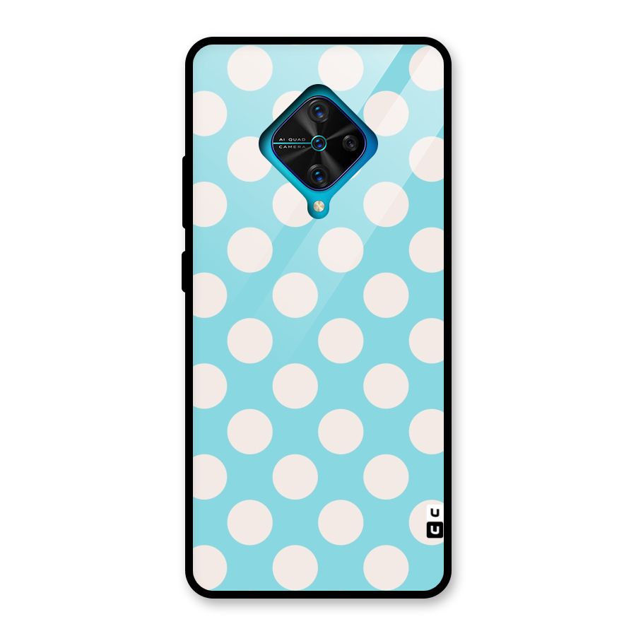 Pastel White Polka Dots Glass Back Case for Vivo S1 Pro