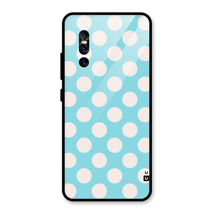 Pastel White Polka Dots Glass Back Case for Vivo V15 Pro