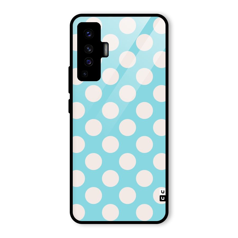 Pastel White Polka Dots Glass Back Case for Vivo X50