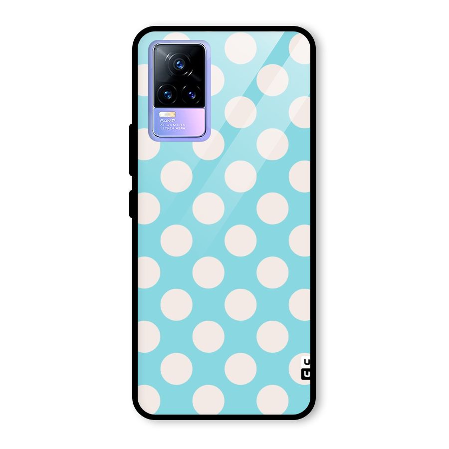 Pastel White Polka Dots Glass Back Case for Vivo Y73