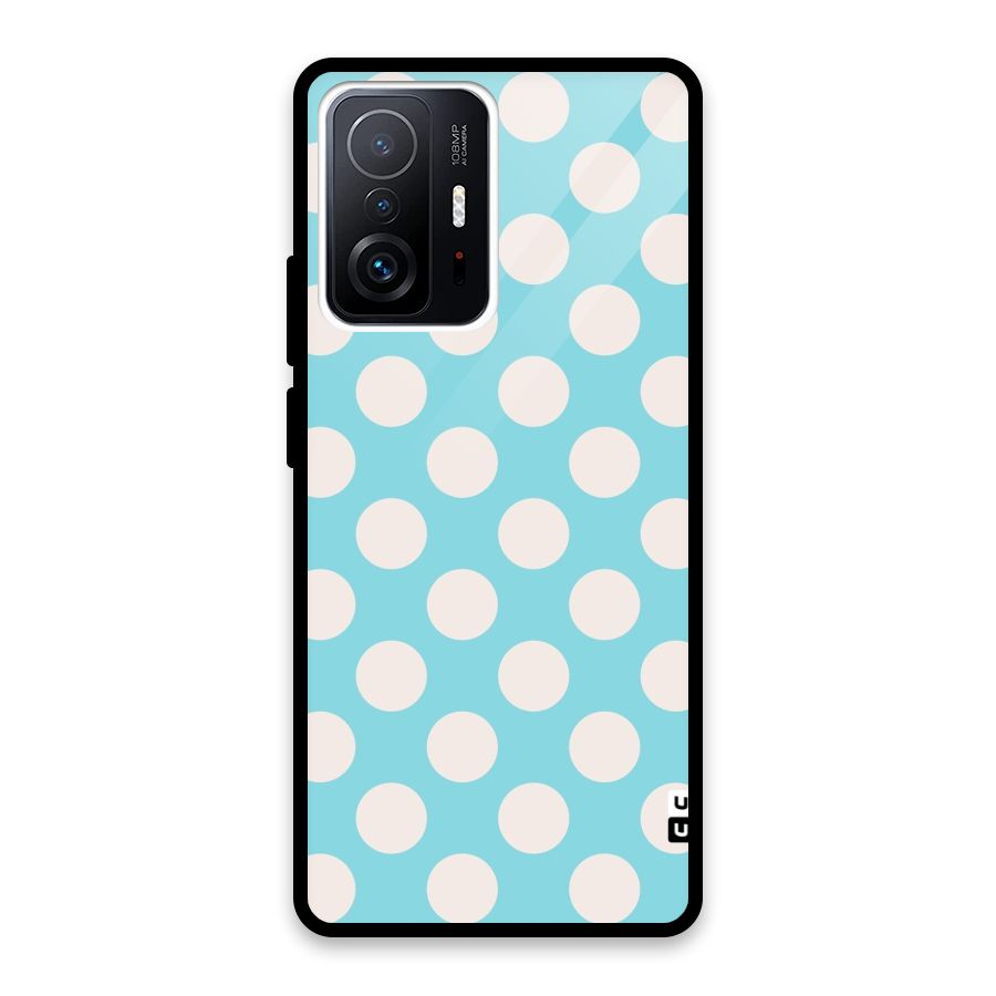 Pastel White Polka Dots Glass Back Case for Xiaomi 11T Pro