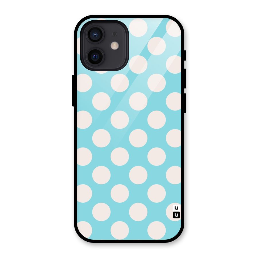 Pastel White Polka Dots Glass Back Case for iPhone 12