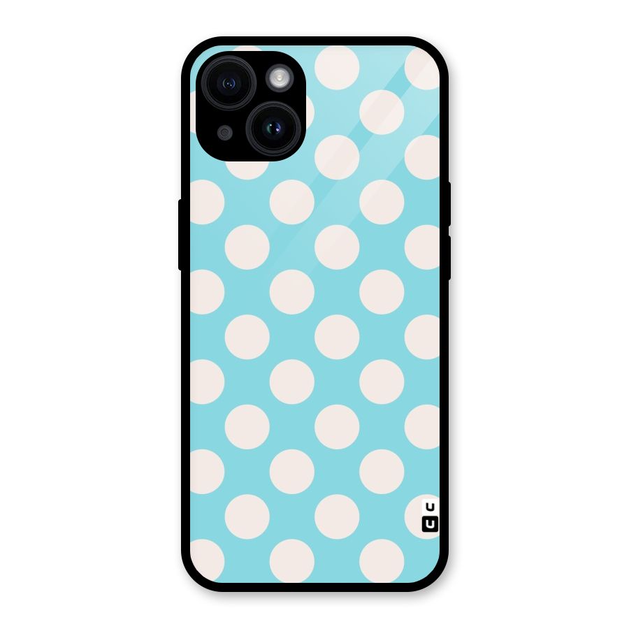 Pastel White Polka Dots Glass Back Case for iPhone 14