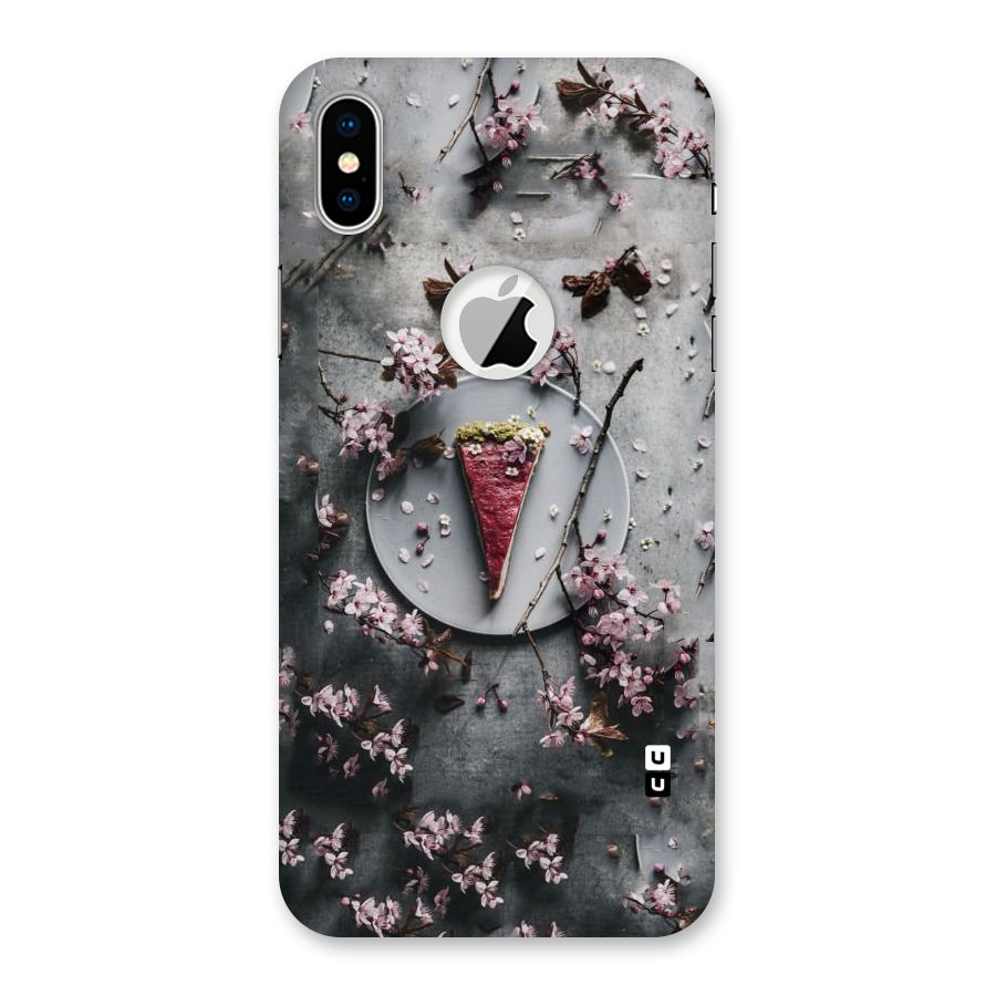 Pastry Florals Back Case for iPhone X Logo Cut
