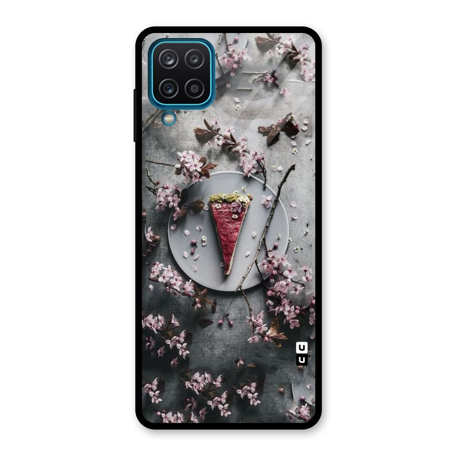 Pastry Florals Glass Back Case for Galaxy A12