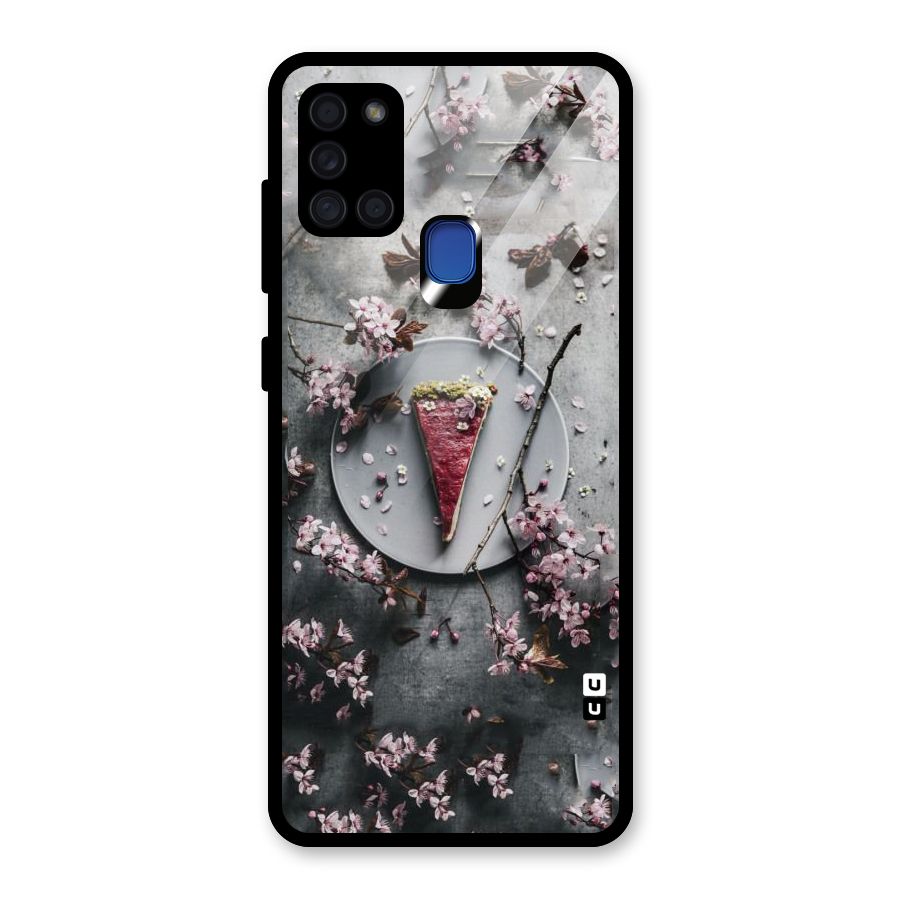 Pastry Florals Glass Back Case for Galaxy A21s