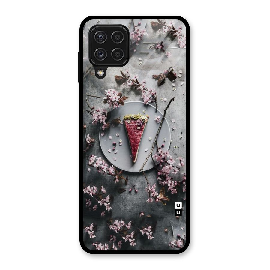 Pastry Florals Glass Back Case for Galaxy A22 4G