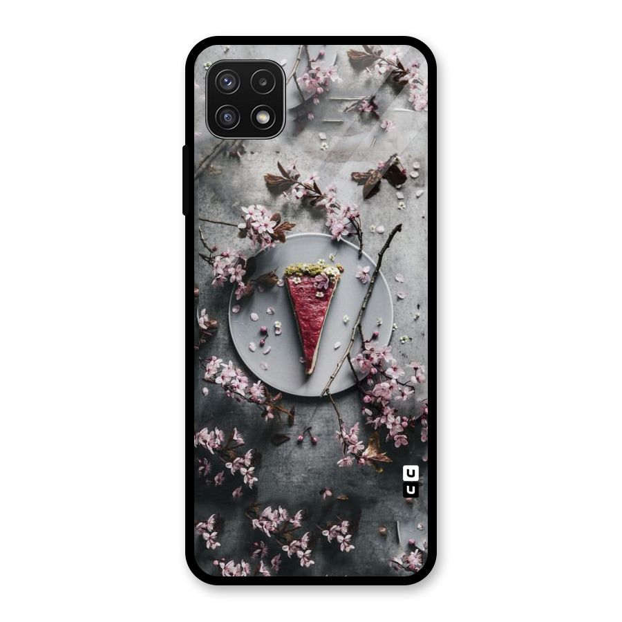 Pastry Florals Glass Back Case for Galaxy A22 5G