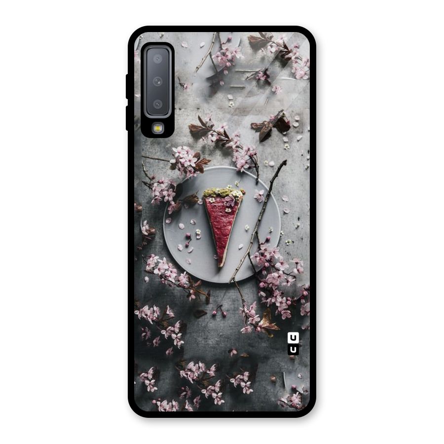 Pastry Florals Glass Back Case for Galaxy A7 (2018)