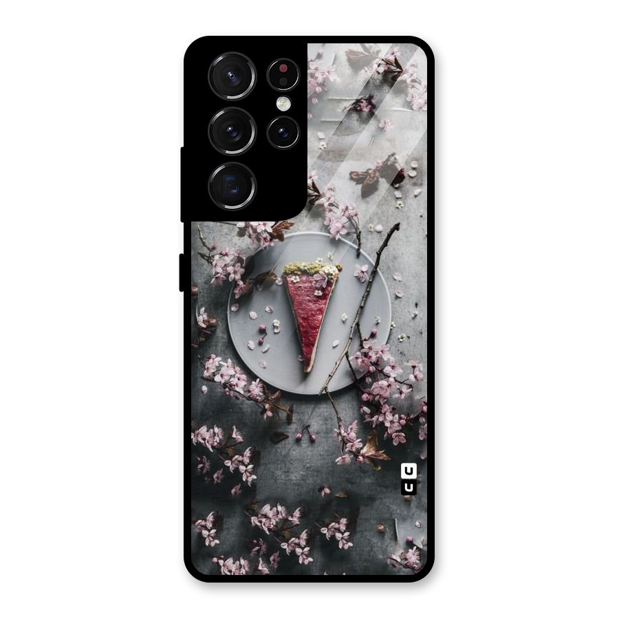 Pastry Florals Glass Back Case for Galaxy S21 Ultra 5G