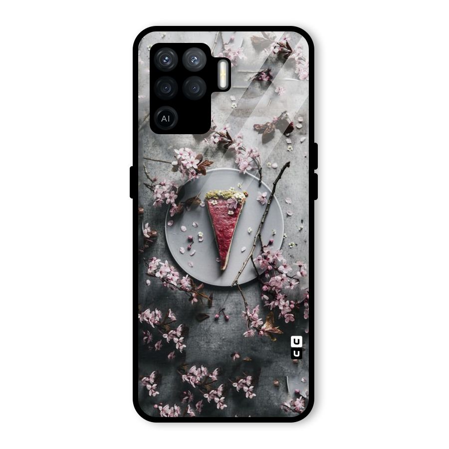Pastry Florals Glass Back Case for Oppo F19 Pro
