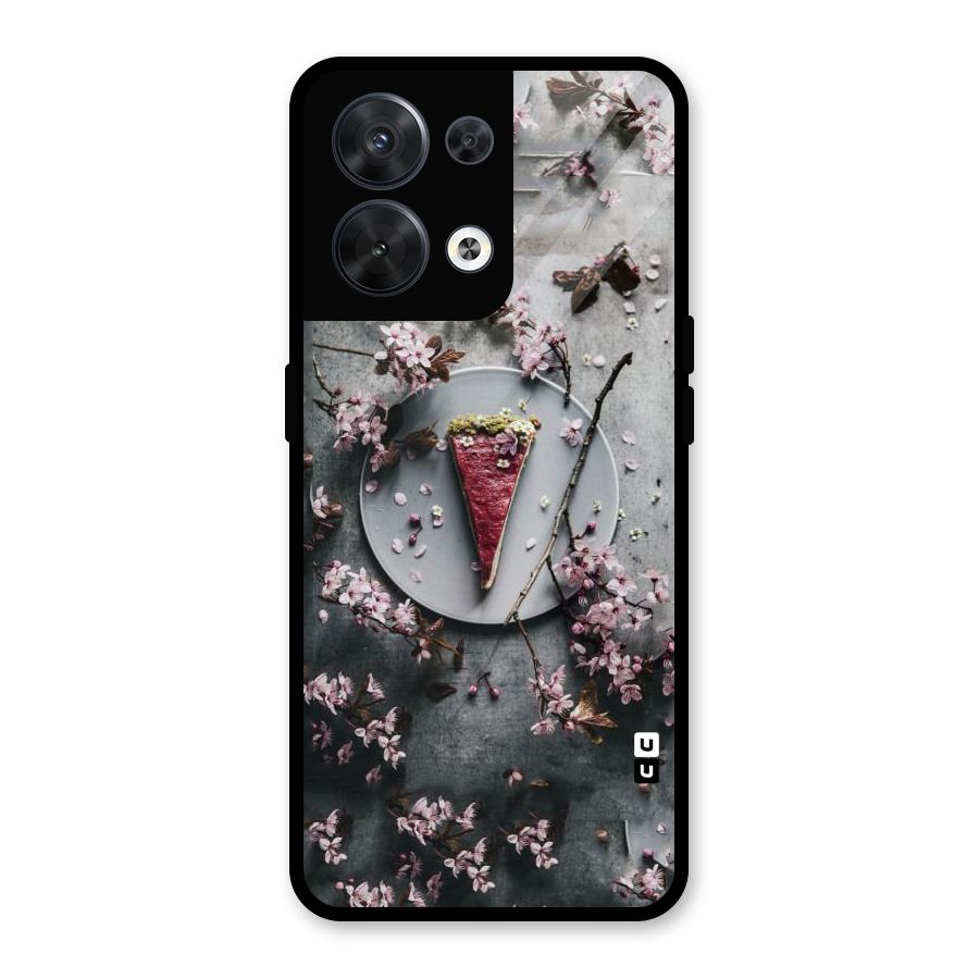 Pastry Florals Glass Back Case for Oppo Reno8 5G