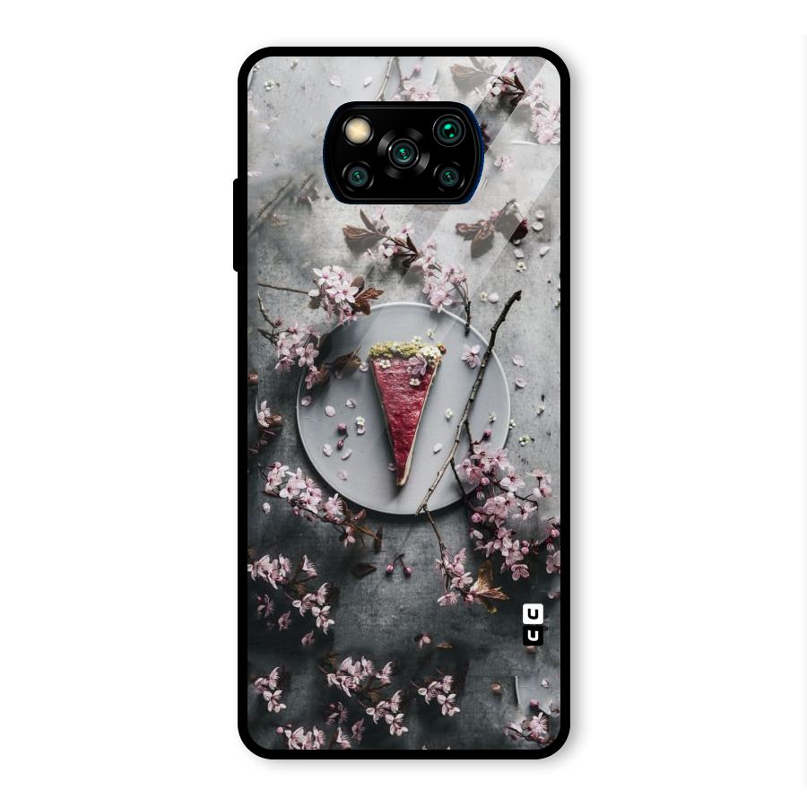 Pastry Florals Glass Back Case for Poco X3 Pro