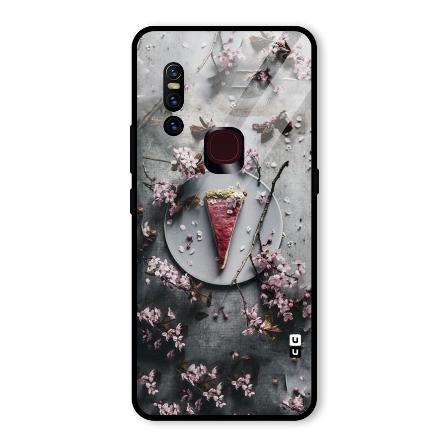 Pastry Florals Glass Back Case for Vivo V15