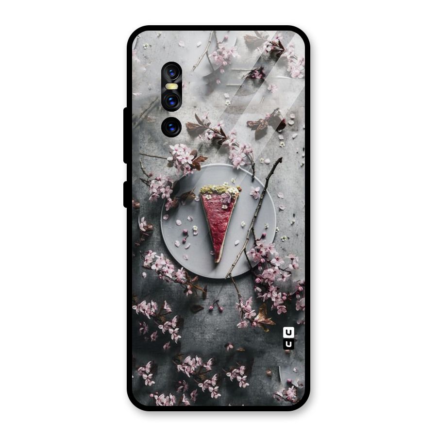 Pastry Florals Glass Back Case for Vivo V15 Pro