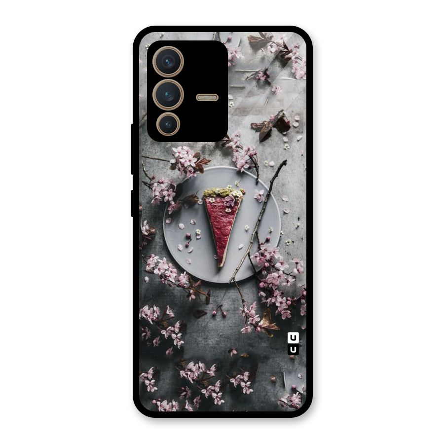 Pastry Florals Glass Back Case for Vivo V23 5G